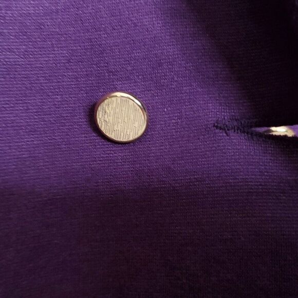 Fenn Wright Manson Woman’s Knit Blazer Jacket L Notched Lapel Collar Purple - Picture 4 of 8
